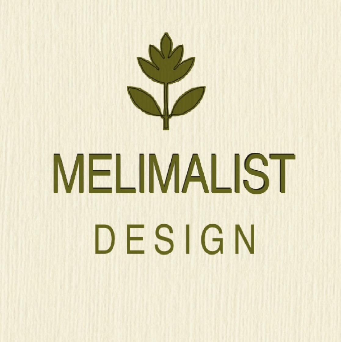 Melimalist Design logo on cream paper